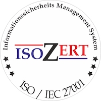Das Rechenzentrum der za-internet GmbH ist ISO27001 zertifiziert.