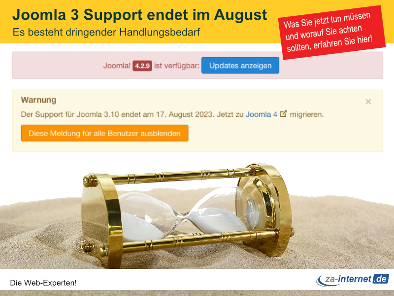 Joomla 3 Support endet im August 2023